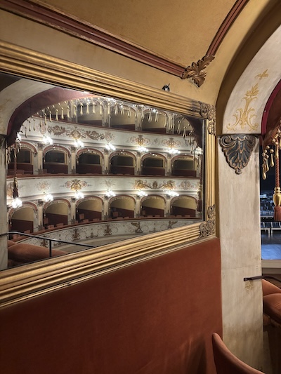 sai perché c'è uno specchio nei palchi del secondo ordine? per vedere se il cardinale applaudiva, solo allora partiva l'applauso.